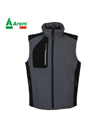 Customizable Rotterdam vest with embroidery or print Art. 994850 black and grey color