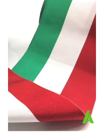 Trama tessuto gros grain tricolore