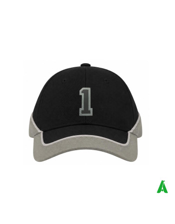 Black/grey Racing cap with...