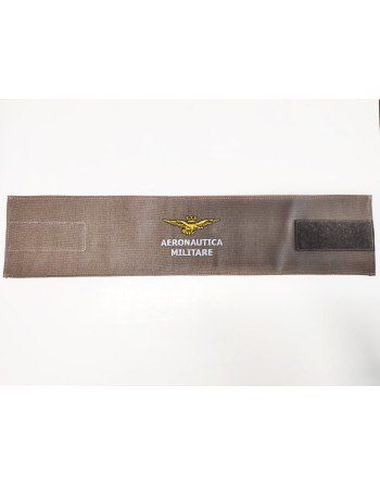 Cinta con velcro ajustable para los brazos, con el logotipo bordado de la Aeronáutica Militar, garantizado como indeleble.