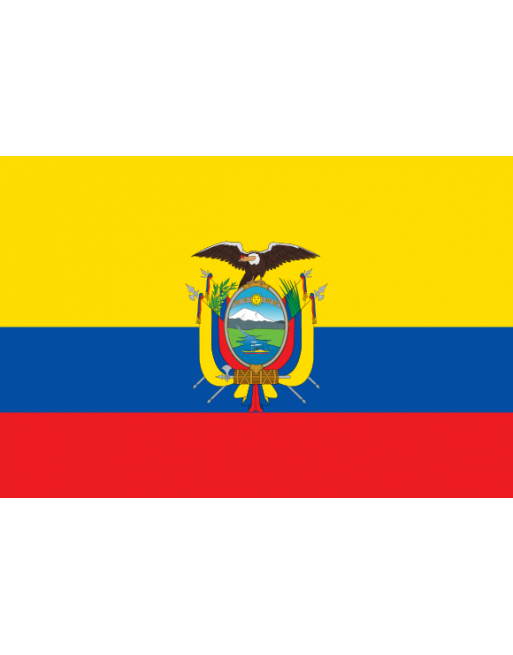 Iron-on embroidered Flag Ecuador