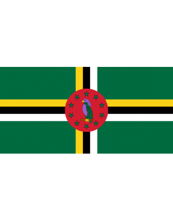 Iron-on embroidered flag Dominica