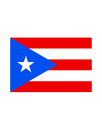 Iron-on embroidered flag Puerto Rico