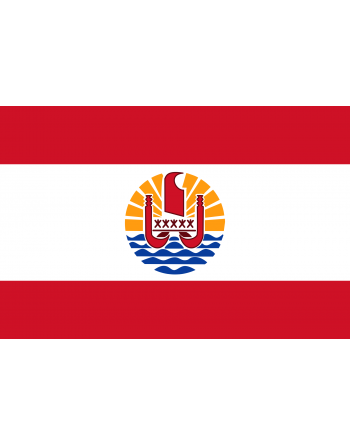 Iron-on embroidered flag French Polynesia
