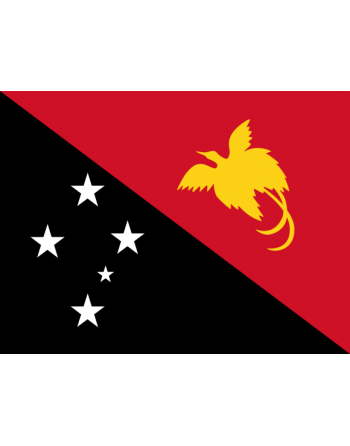 Aufnäher Nationalflagge Papua-Neuguinea mit Thermokleber