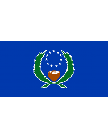 Aufnäher Nationalflagge Pohnpei mit Thermokleber