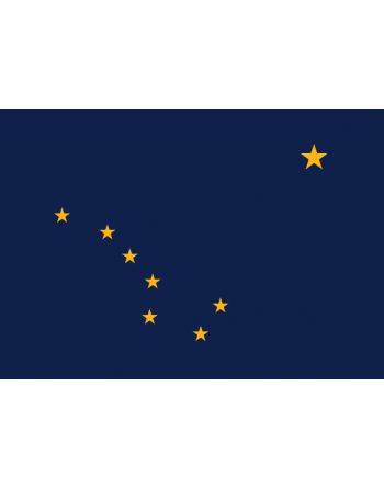 Aufnäher Nationalflagge Alaska mit Thermokleber