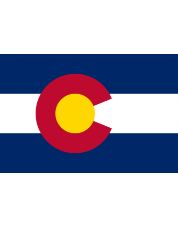 Iron-on embroidered flag Colorado