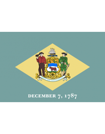 Iron-on embroidered flag Delaware