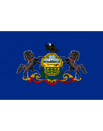Iron-on embroidered flag Pennsylvania