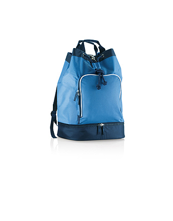 Blue royal and blue navy gymsack for athletes, clubs, associations