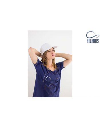 weiß Werbekappe mit Visier, unisex und personalisiert mit Stickerei für Firmen, Sport und Events