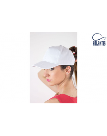 Cappello colore bianco, 100% cotone leggero, promozionale per aziende, sport e associazioni, personalizzato con ricamo.