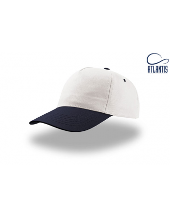 weiß blau Werbekappe mit Visier, unisex und personalisiert mit Stickerei für Firmen, Sport und Events