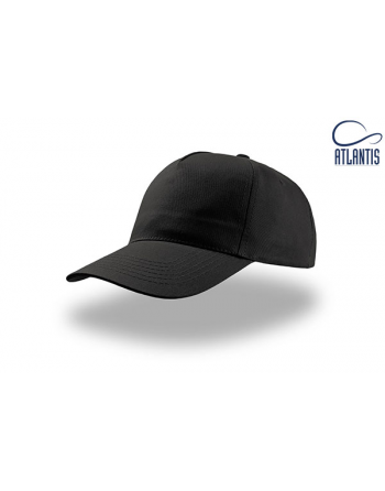 Schewarze Werbekappe mit Visier, unisex und personalisiert mit Stickerei für Firmen, Sport und Events