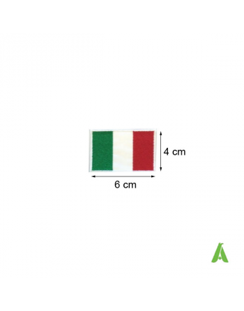 Bandera italiana cm 6x4 coser y termoadhesivo bordadas Italia.