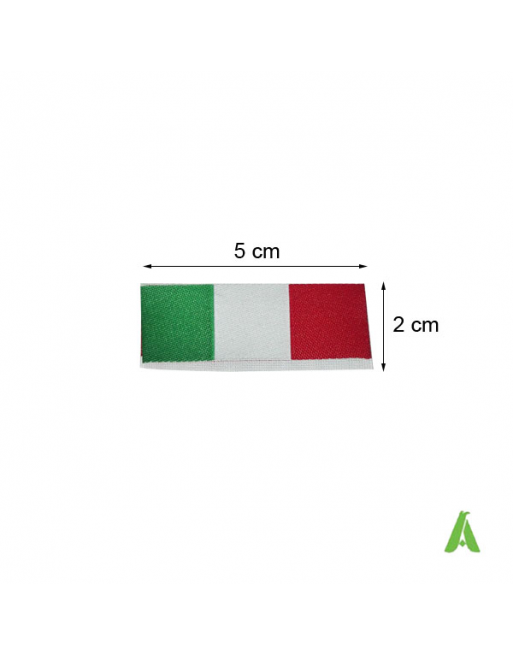 Italian Woven Label Of Italian Flag To Be Sewn By Arem Italia