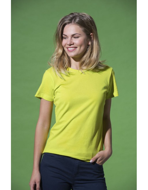 Camiseta de mujer mangas cortas, tejido de punto spung 100% algodón para empresas, deportes y asocaciones.