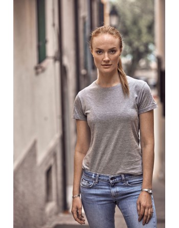 Damen-T-Shirt, kurze Ärmel, 100% Baumwollring mit Spungjersey für Unternehmen, Sport, Verbände.