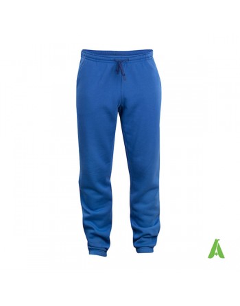 Sweat-Hose aus königsblauem Sweatshirtstoff für den Sport, personalisiert mit Stickerei oder Aufdruck.