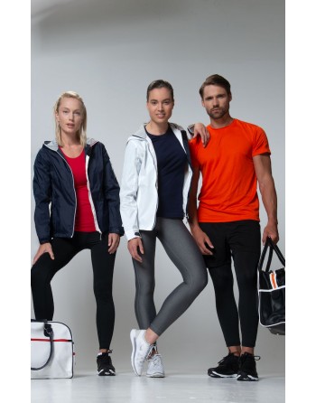 Giacca impermeabile antivento per donna, leggera in stile nautico, con cappuccio e ricamo personalizzato.
