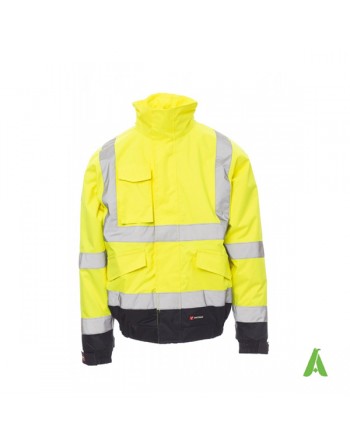 Giubbotto da lavoro alta visibilità colore giallo per volontari,lavori stradali , aziende.