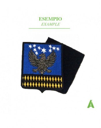 Art.P400 Abzeichen-Embleme bestickt mit männlich-weiblichem Klettverschluss zum Aufnähen auf Kleidung