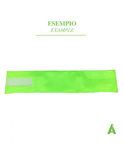 Fluorescent green armband with adjustable velcro for nurses, hospitals, guards, police
