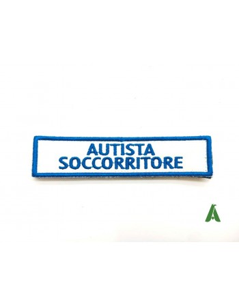 Rescuer driver patch badge with velcro, for health worker uniform 118.