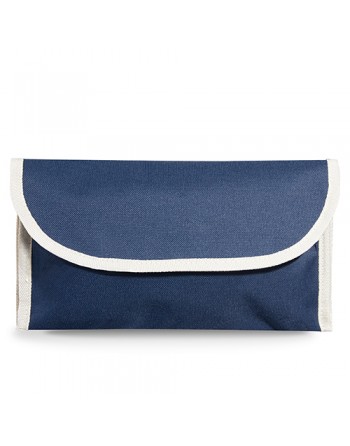 Document pouch with hinged...