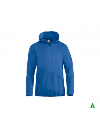 Sporty technical sweatshirt with adjustable hood and unisex mesh lined, customizable with print or embroidery