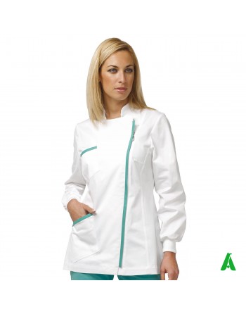 Woman doctor's tunic customizable with 100% cotton print or embroidery