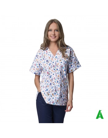 Unisex Medical Coat anpassbar mit 100% Baumwolldruck oder Stickerei