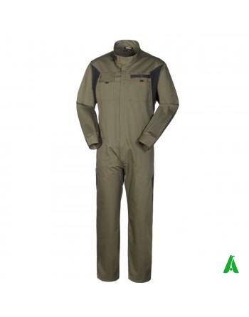 Tuta da lavoro per officine e industrie personalizzabile con ricamo fino a 9 colori del proprio logo, colore verde