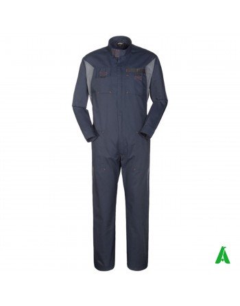 Tuta da lavoro per officine e industrie personalizzabile con ricamo fino a 9 colori del proprio logo, colore blu