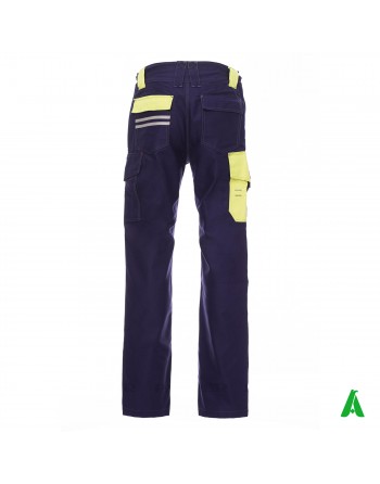 Pantaloni da lavoro con tasche multifunzione, colore blu