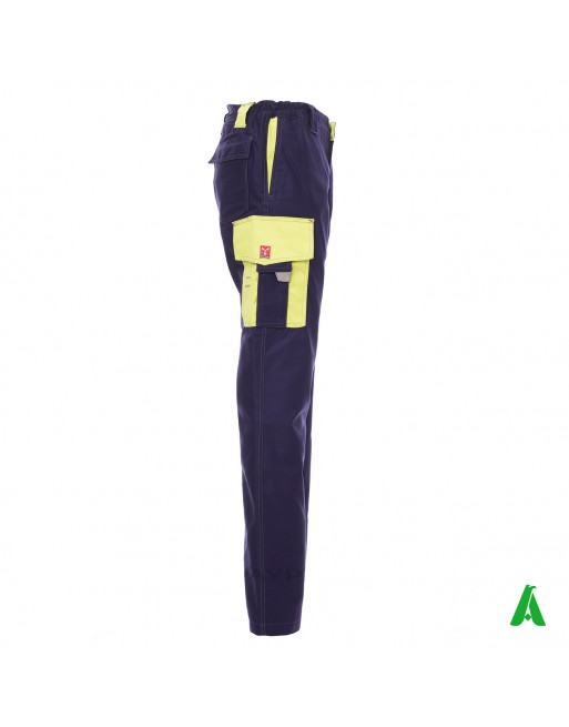 Pantaloni da lavoro con tasche multifunzione, colore blu