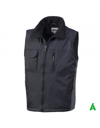Gilet imbottito per industrie, dipendenti e operai, personalizzabile con ricamo o stampa, colore nero