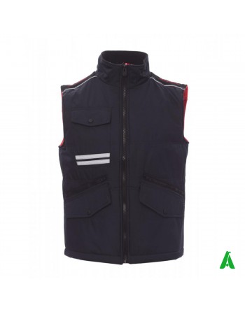 Gilet imbottito per industrie, dipendenti e operai, personalizzabile con ricamo o stampa, colore blu