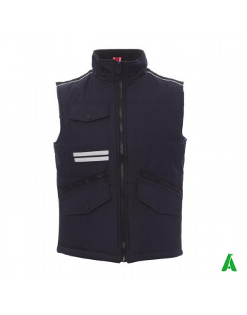 Gilet imbottito per industrie, dipendenti e operai, personalizzabile con ricamo o stampa, colore blu