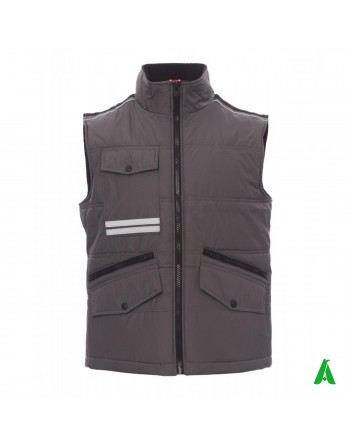 Gilet imbottito per industrie, dipendenti e operai, personalizzabile con ricamo o stampa, colore grigio
