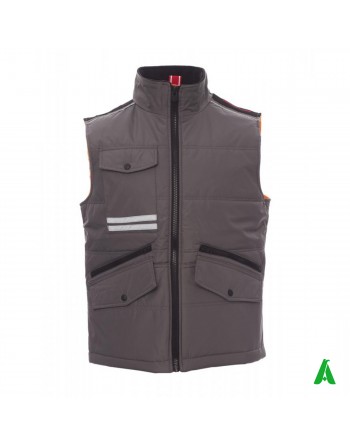 Gilet imbottito per industrie, dipendenti e operai, personalizzabile con ricamo o stampa, colore grigio