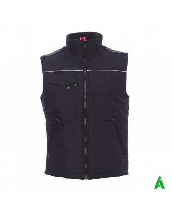 Gilet imbottito per industrie, dipendenti e operai, personalizzabile con ricamo o stampa, colore blu