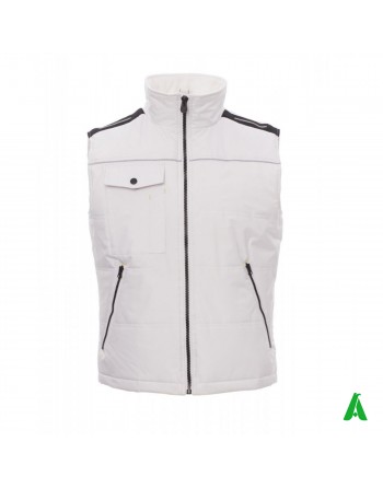 Gilet imbottito per industrie, dipendenti e operai, personalizzabile con ricamo o stampa, colore bianco