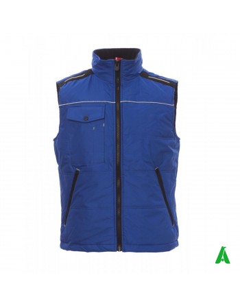 Gilet imbottito per industrie, dipendenti e operai, personalizzabile con ricamo o stampa, colore blu royal