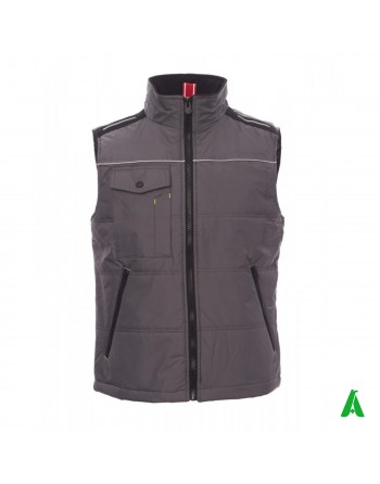 Gilet imbottito per industrie, dipendenti e operai, personalizzabile con ricamo o stampa, colore grigio