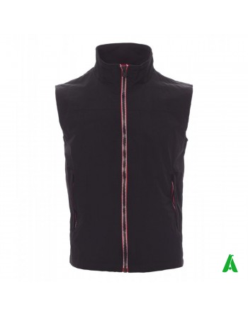 Gilet retinato per industrie, dipendenti e operai, personalizzabile con ricamo o stampa, colore nero