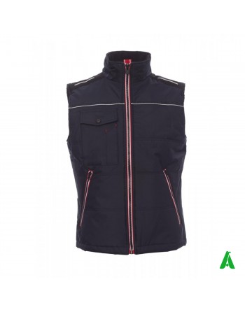 Gilet imbottito per industrie, dipendenti e operai, personalizzabile con ricamo o stampa, colore blu navy