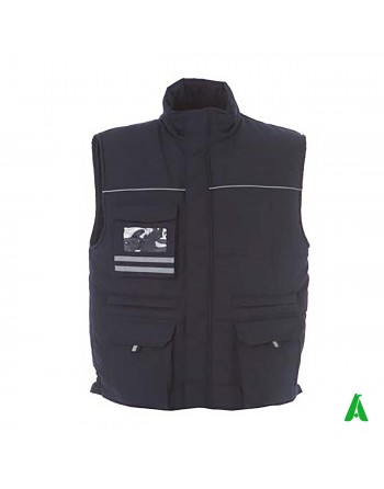 Gilet imbottito per industrie, dipendenti e operai, personalizzabile con ricamo o stampa, colore blu