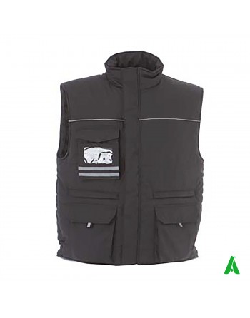 Gilet imbottito per industrie, dipendenti e operai, personalizzabile con ricamo o stampa, colore grigio